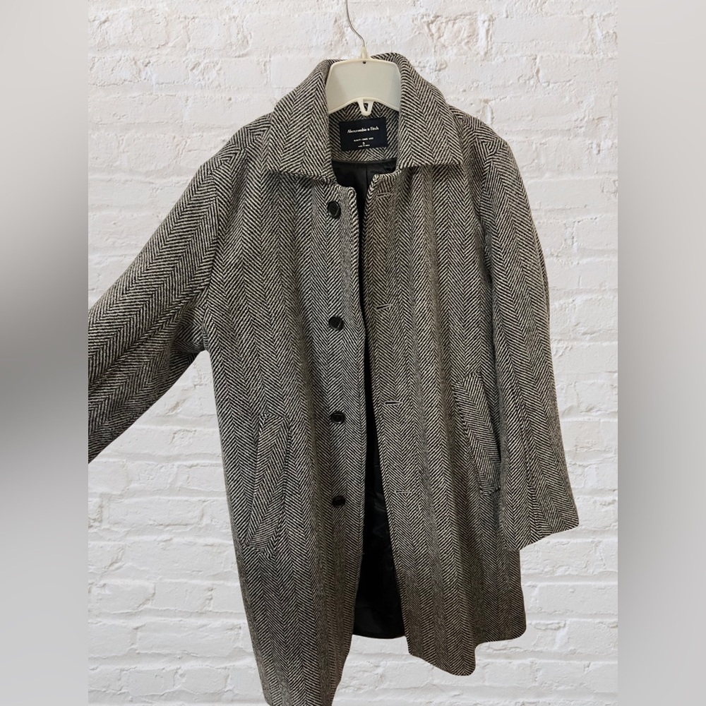 Abercrombie and Fitch Wool Blend Mac Coat
